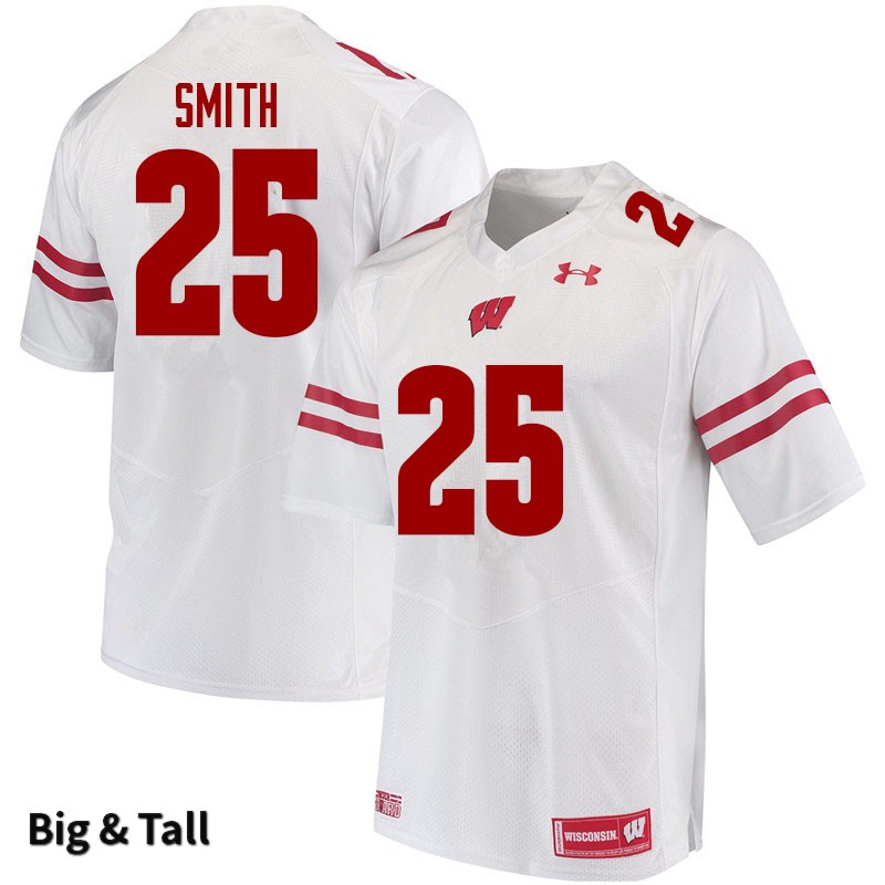Wisconsin Badgers Men's #25 Isaac Smith NCAA Under Armour Authentic White Big & Tall College Stitched Football Jersey HK40R75GD